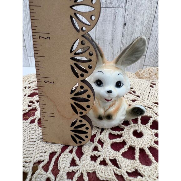 Small Bunny Rabbit Anthropomorphic Bone China Taiwan MCM Easter Animal Vintage - Picture 5 of 5